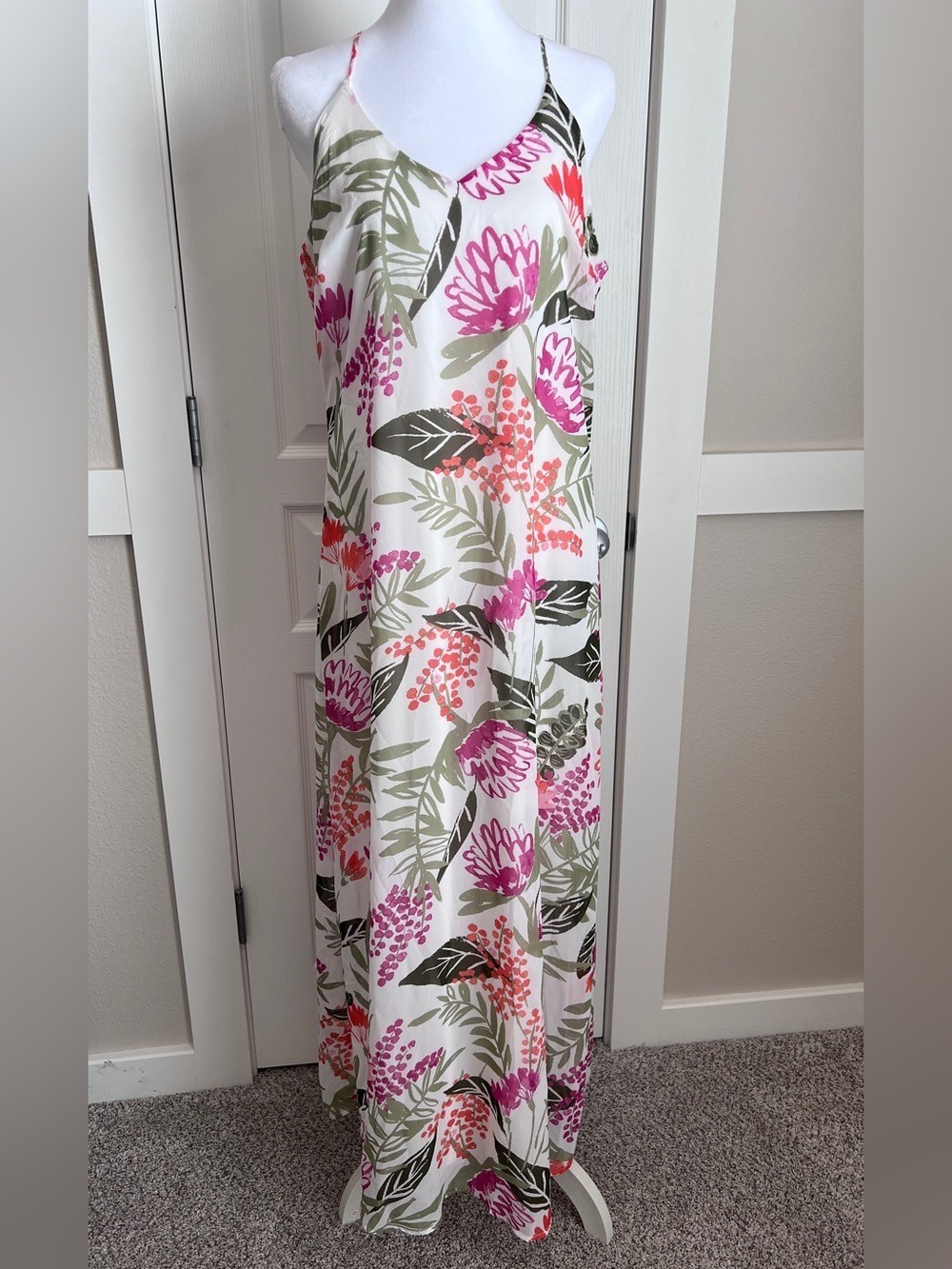 Old Navy Floral Chiffon Maxi Dress - Size Med